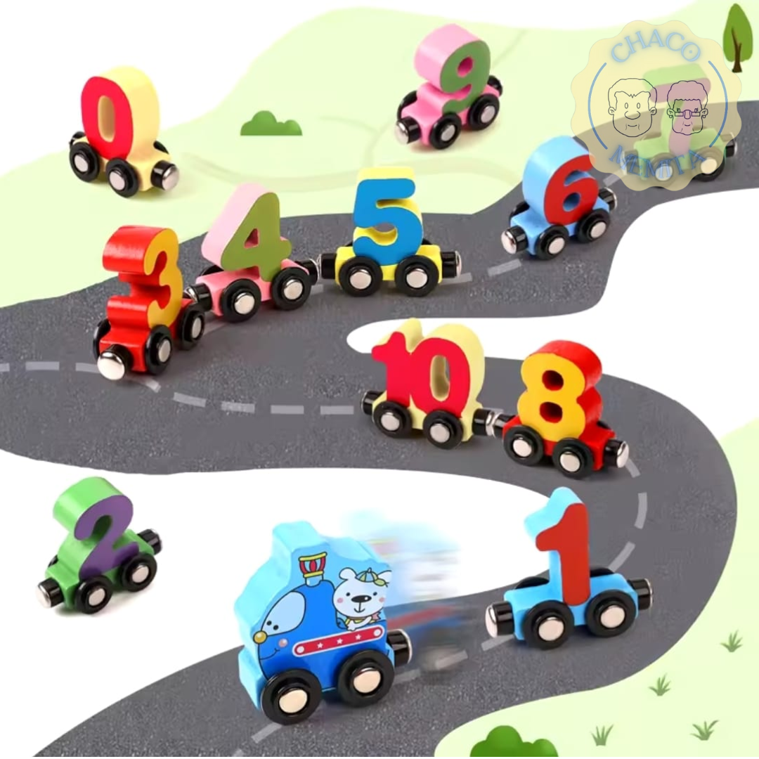 MagniRieles™ Juego De Tren Números Magnéticos