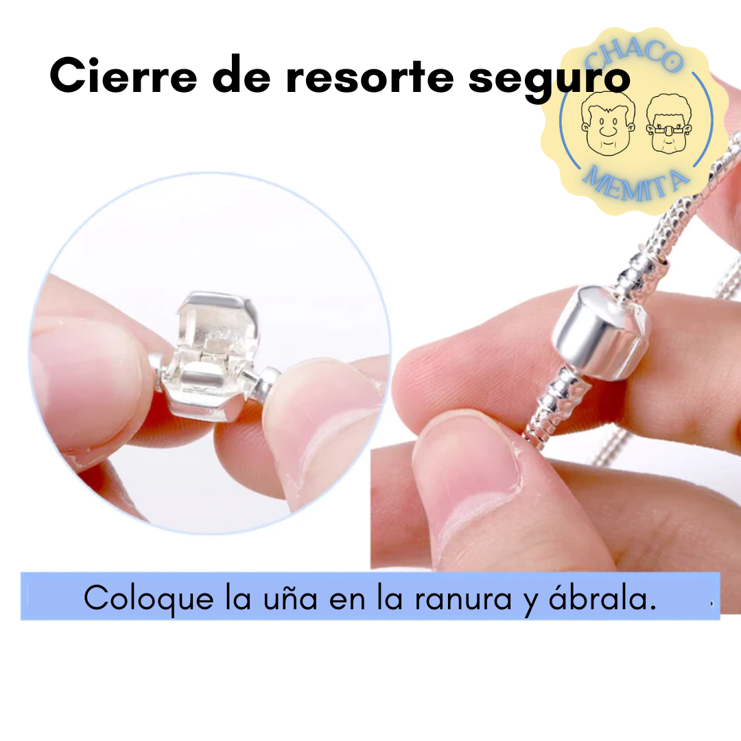 ELEGANCIA ESMERALDA™ Pulsera de plata mujer